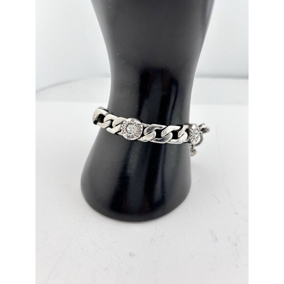 Brighton Fortino Beautiful Silver Crystal Toggle Bracelet - Picture 2 of 5